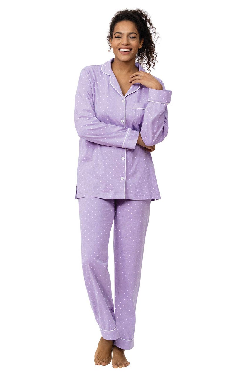PajamaGram Womens Pajamas Ultra Soft - Cute Pajamas for Women, Lavender, S, 4-6 - Image 4